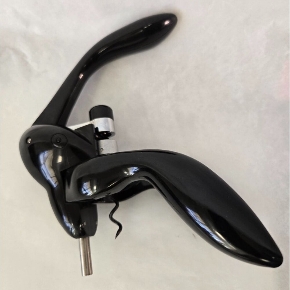 Le Creuset Original Lever Wine Corkscrew Bottle Opener Black Premium Enthusiast